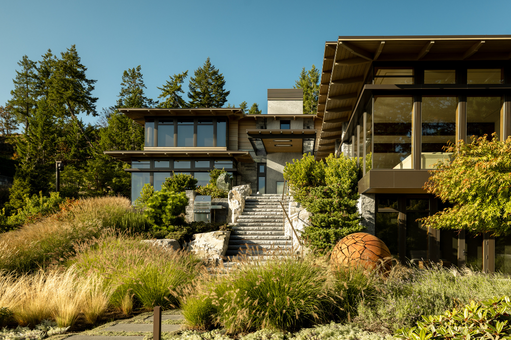 house image with a garden infront